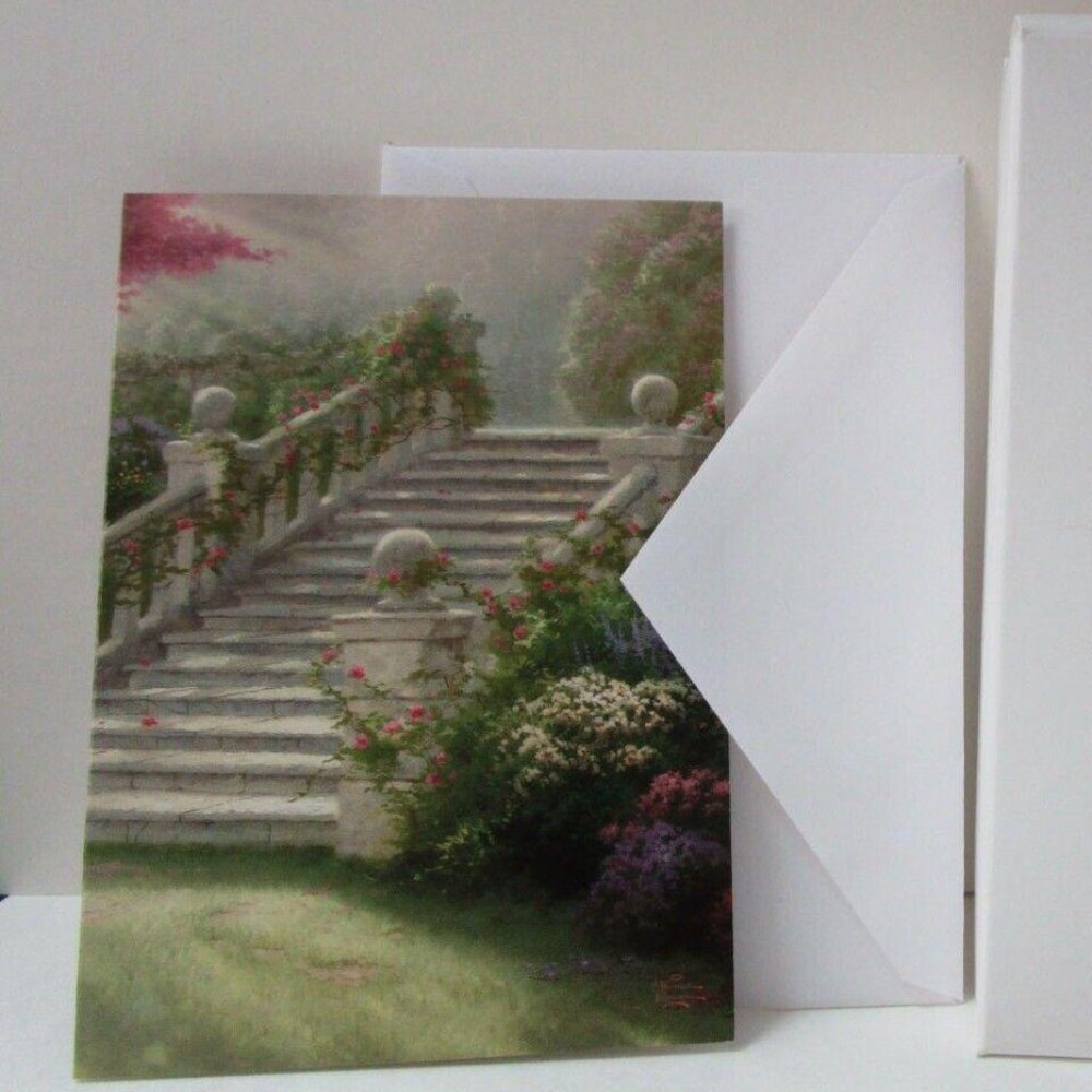 50 Thomas Kinkade STAIRWAY Note Card With Envelope 3 1/2" x 5"